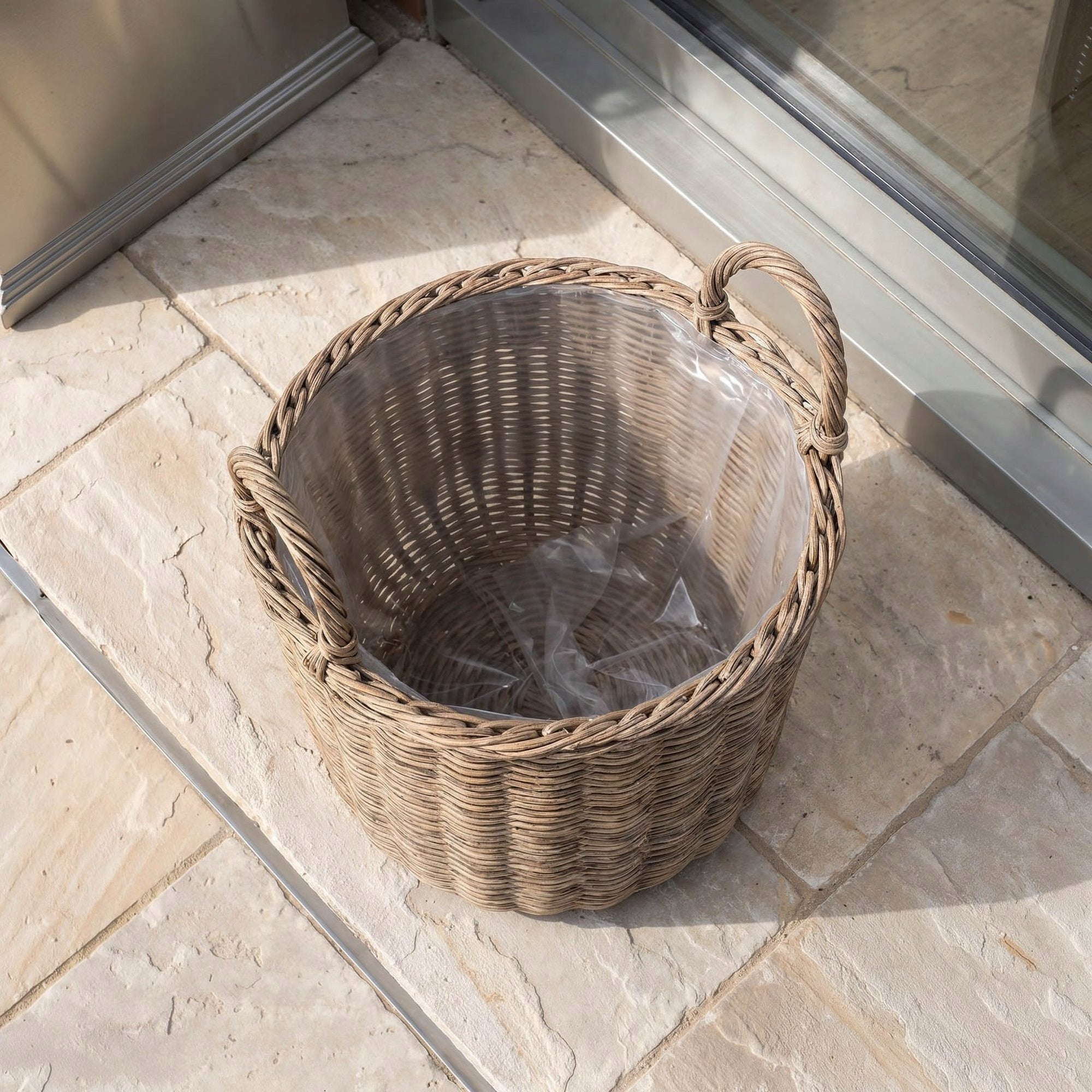Technorattan Pot Covers Set of 3 Rattan Baskets Boho Balcony Terrace Customs tariff code 39269097