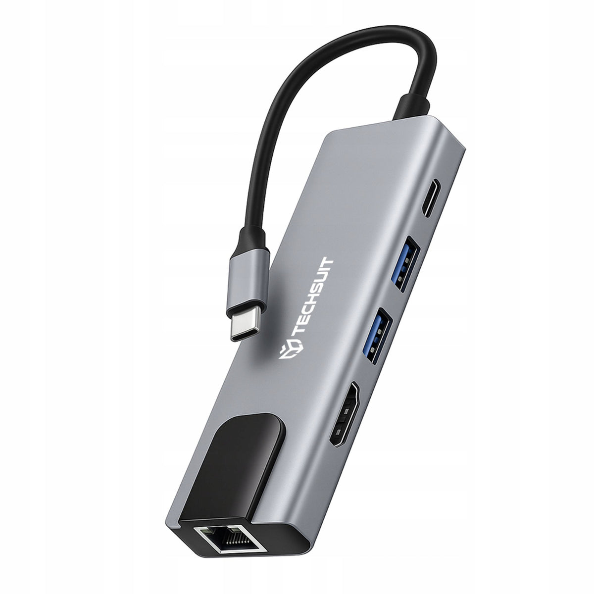 Techsuit NetBridge 5 in 1 (H1) Docking Station - Type-C to 1x USB2.0, 1x