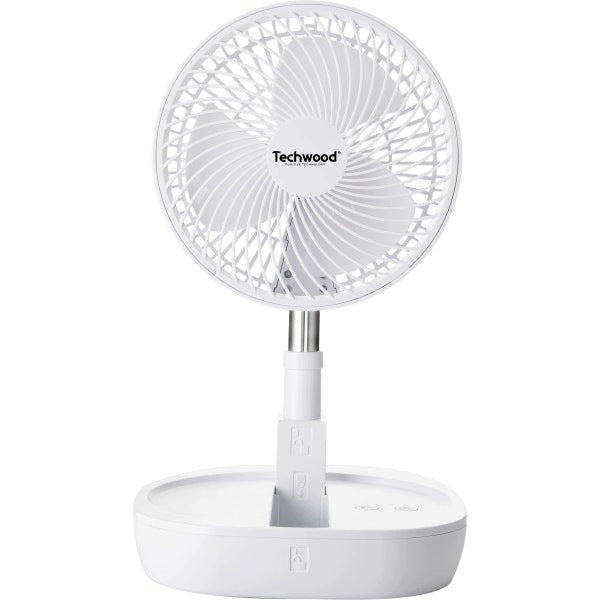 Techwood TVP-091P folding fan, telescopic, 3 speeds, 3600 mAh, Brand Techwood