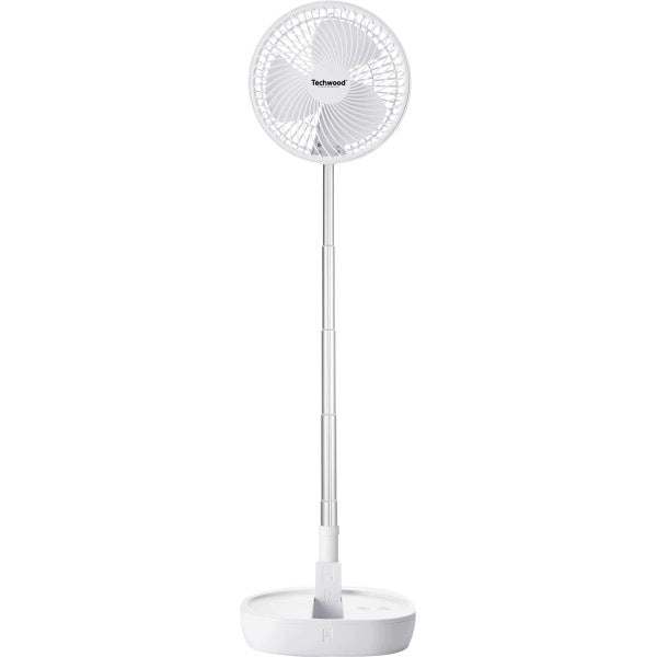 Techwood TVP-091P folding fan, telescopic, 3 speeds, 3600 mAh, Fan type floor