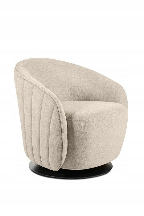 Teddy swivel chair beige fabric office room study