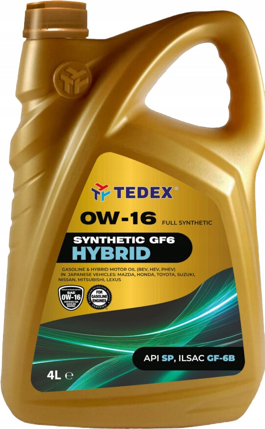 Tedex Synthetic GF-6 Hybrid Motor Oil 0W16 4L