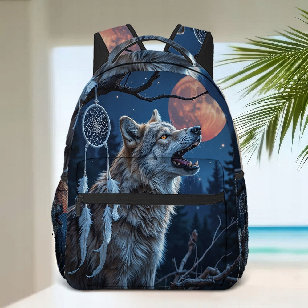 Teenager Backpack - Blue, White, Black - Comfortable Fit