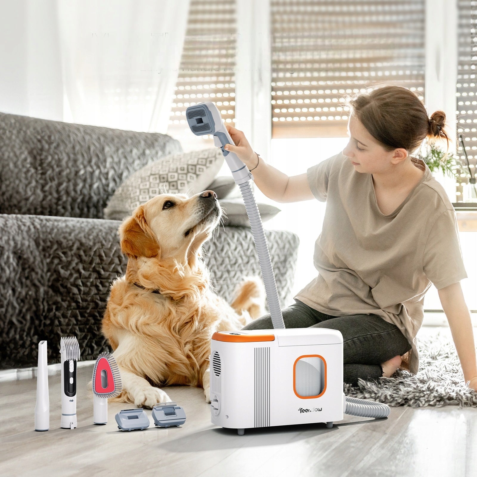 Teendow D20S Max+ Robot Vacuum Mop 6000Pa Self-Empty Dock Pet Hair Care Packaging status original
