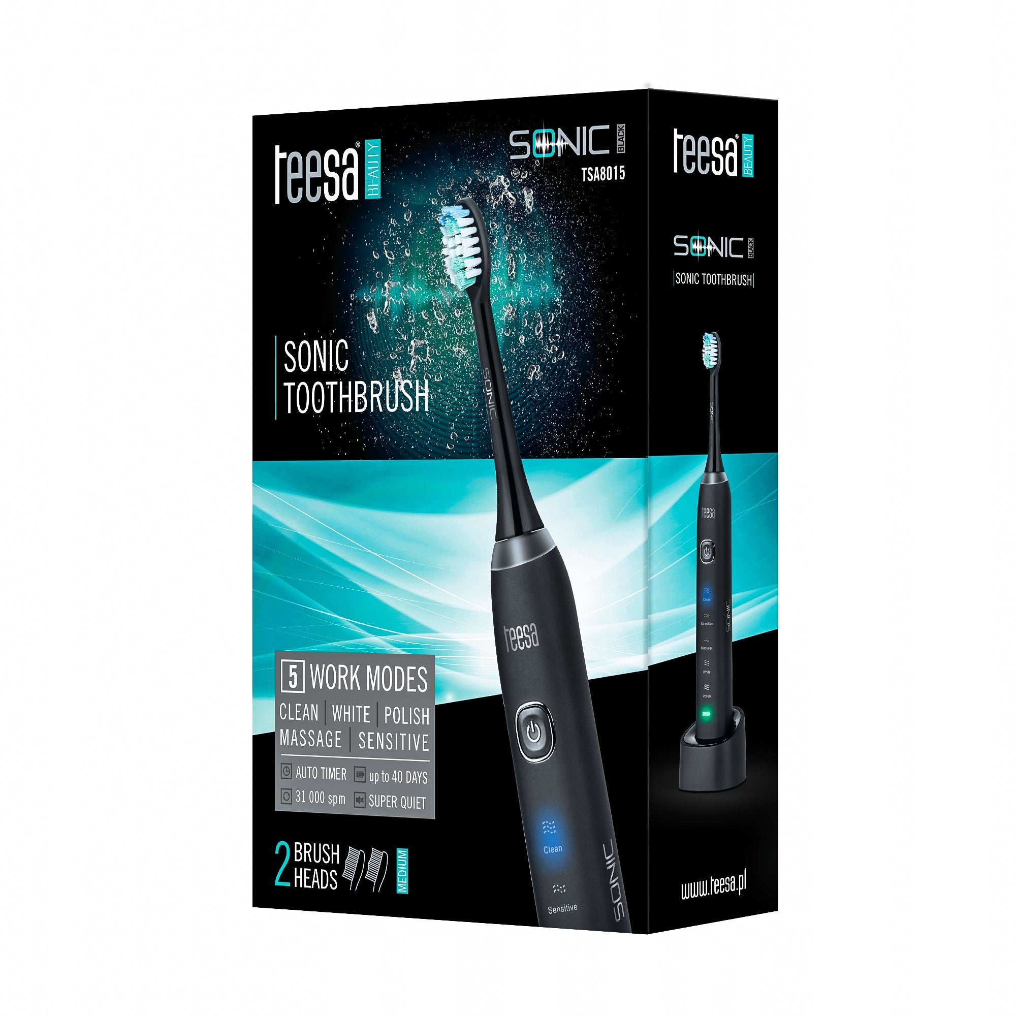 Teesa Sonic Black Toothbrush Brand no brand