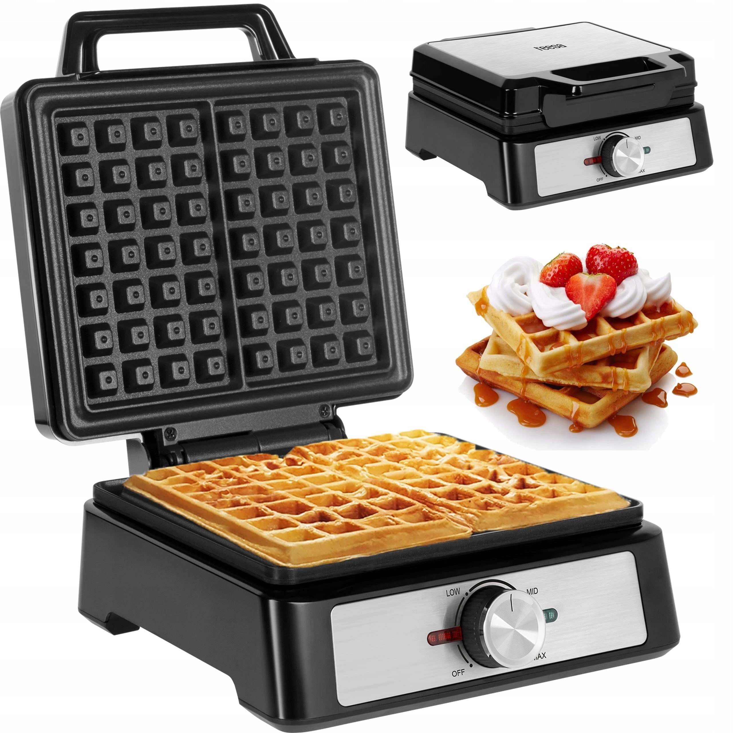 Teesa TSA3237 waffle iron 1600W for 2 adjustable waffles