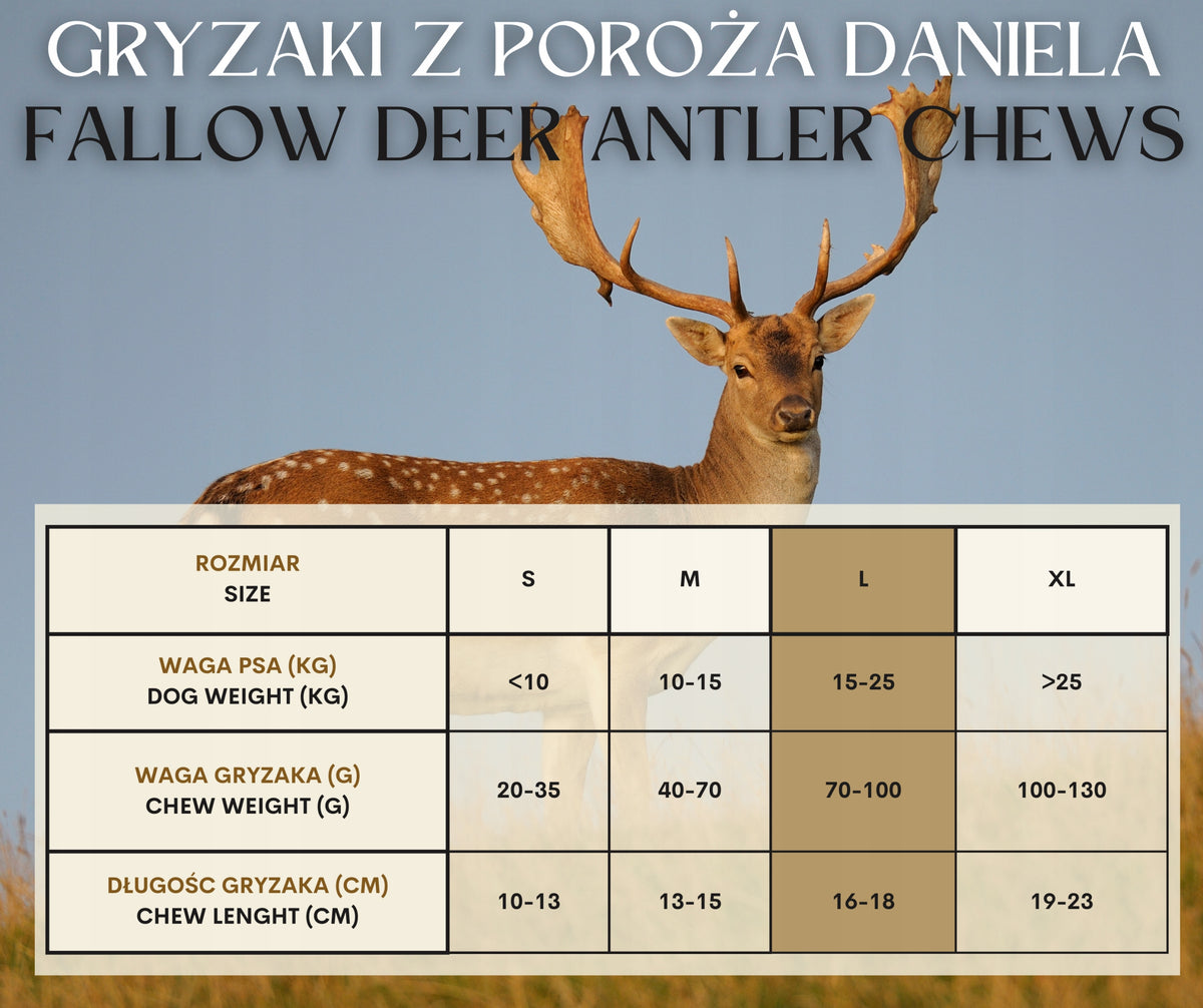 Teether ANTLERS DANIELA L soft FOR DOG natural [70-100g] Flavor fallow deer