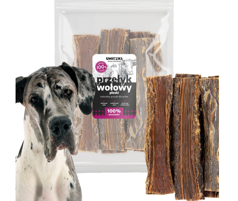 Teether Beef Swallow Flat for Dog 100 g Uniszki