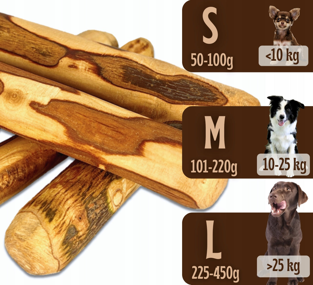 Teether FOR DOG - olive stick M [101-220g] natural from olive tree Flavor wood