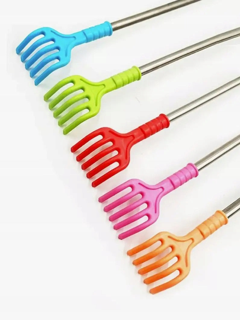 Telescopic Back Scratcher Metal Hand Massager Pink 42cm Packaging status original