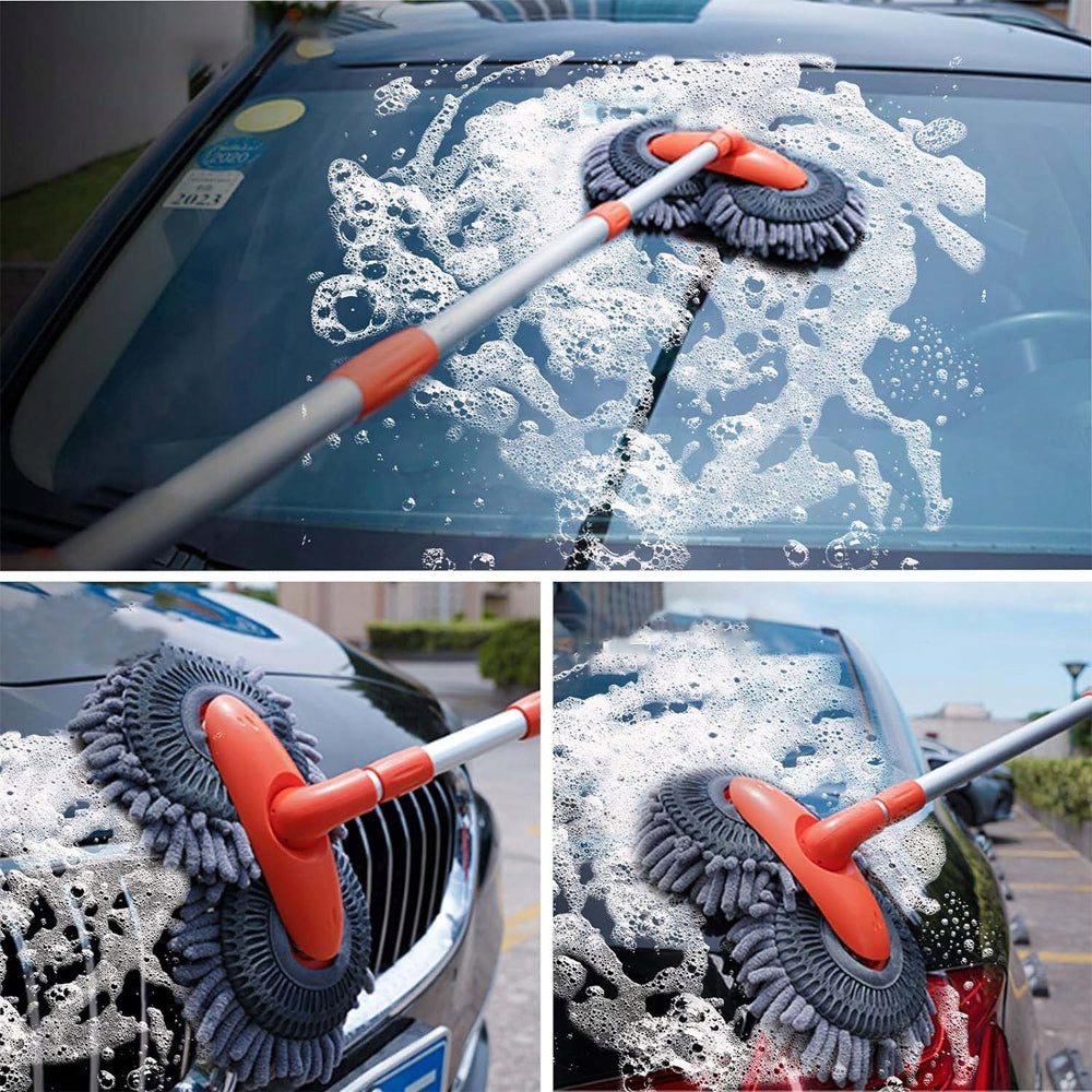 Telescopic Rotary Mop for Car Washing, Adjustable Handle 58-115cm Packaging status original