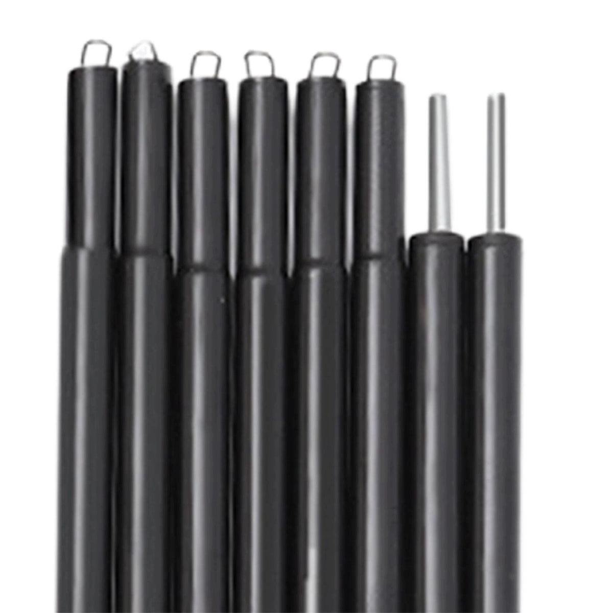 Telescopic Tarp Poles Lightweight Iron Adjustable Tent Rods Outdoor Black Packaging status original