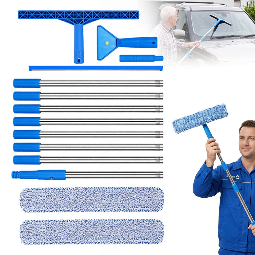 Telescopic Window Washer Set Puller+Cleaner Accessories