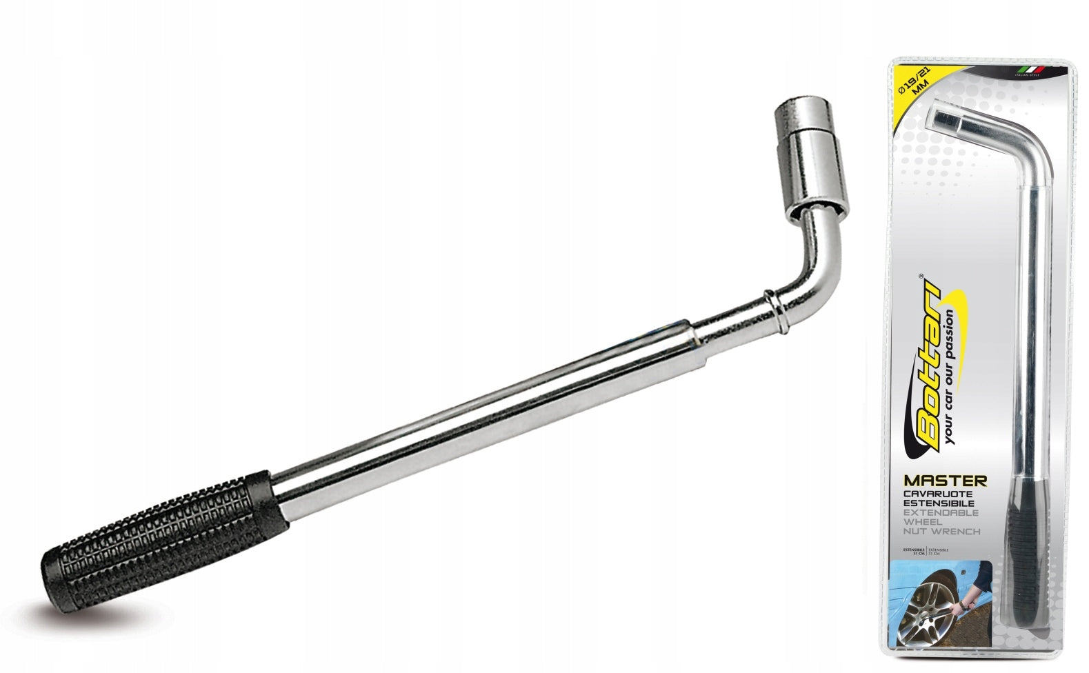 Telescopic car wheel wrench 30-55 cm cap 19 21 mm 1/2"