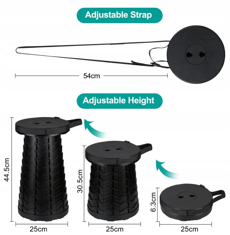 Telescopic folding chair MO-002 black Color black