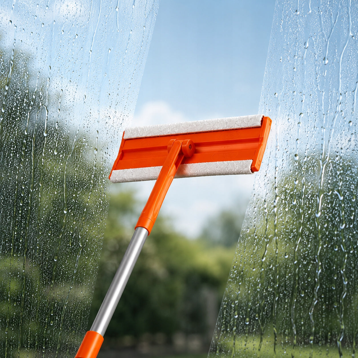Telescopic mop 120 cm for windows and floors – set of 15 cloths Model mop