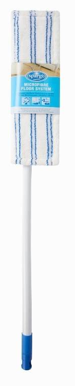 Telescopic mop with microfiber flat Spargo + 1 cloth 45x13 cm BLUE Brand Spargo