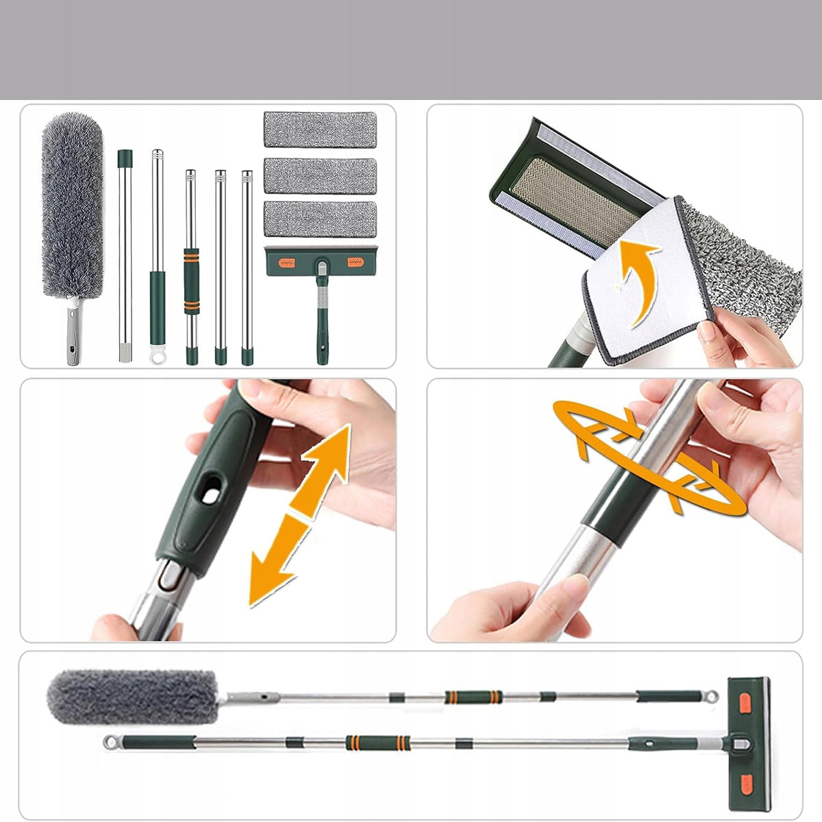 Telescopic window washer 206cm OVERLAY 40cm 3in1 Brand no brand