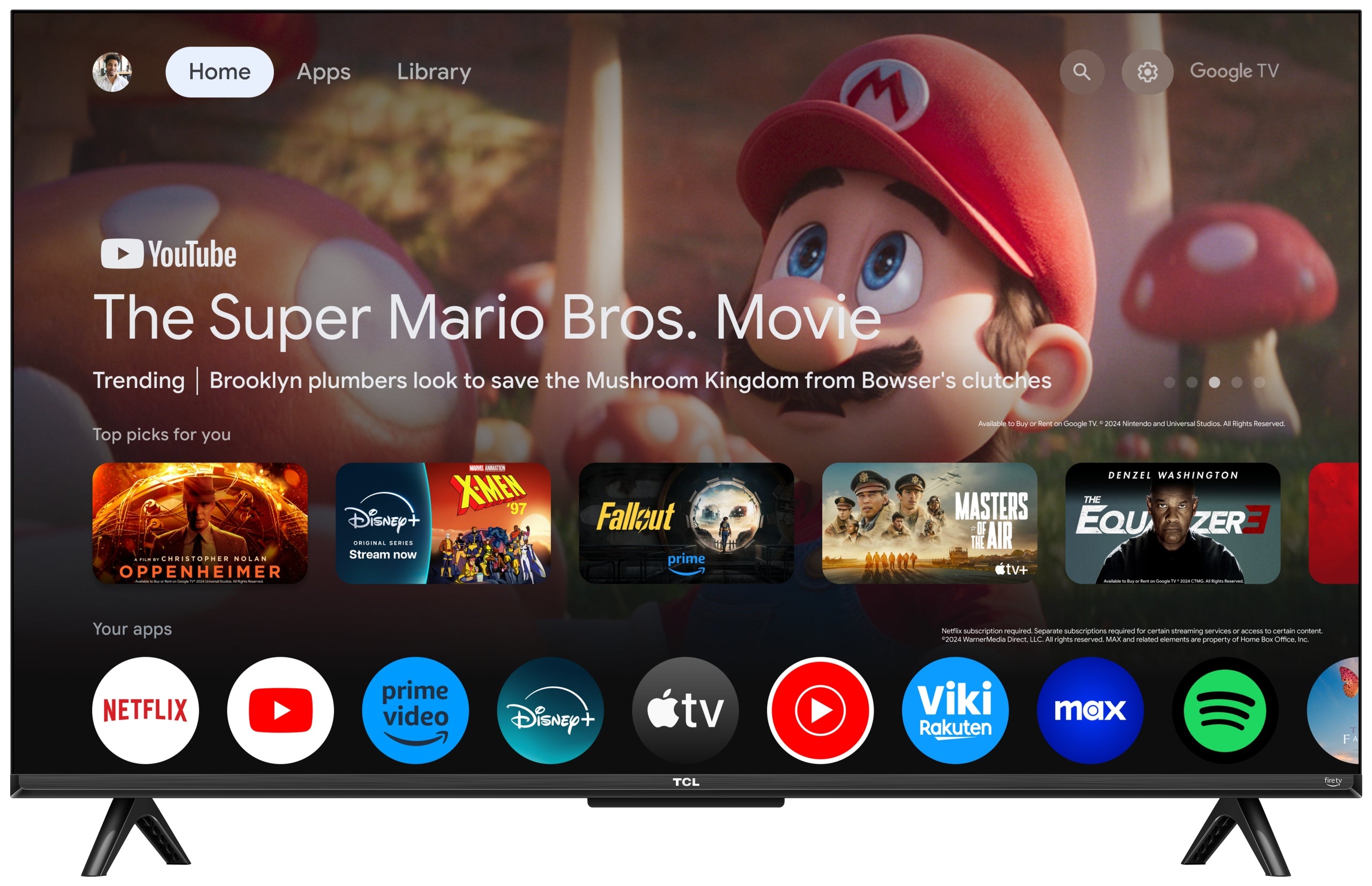 Televize TCL 43T69C 43" QLED 4K UHD SmartTV GoogleTV WiFi Bluetooth Brand TCL