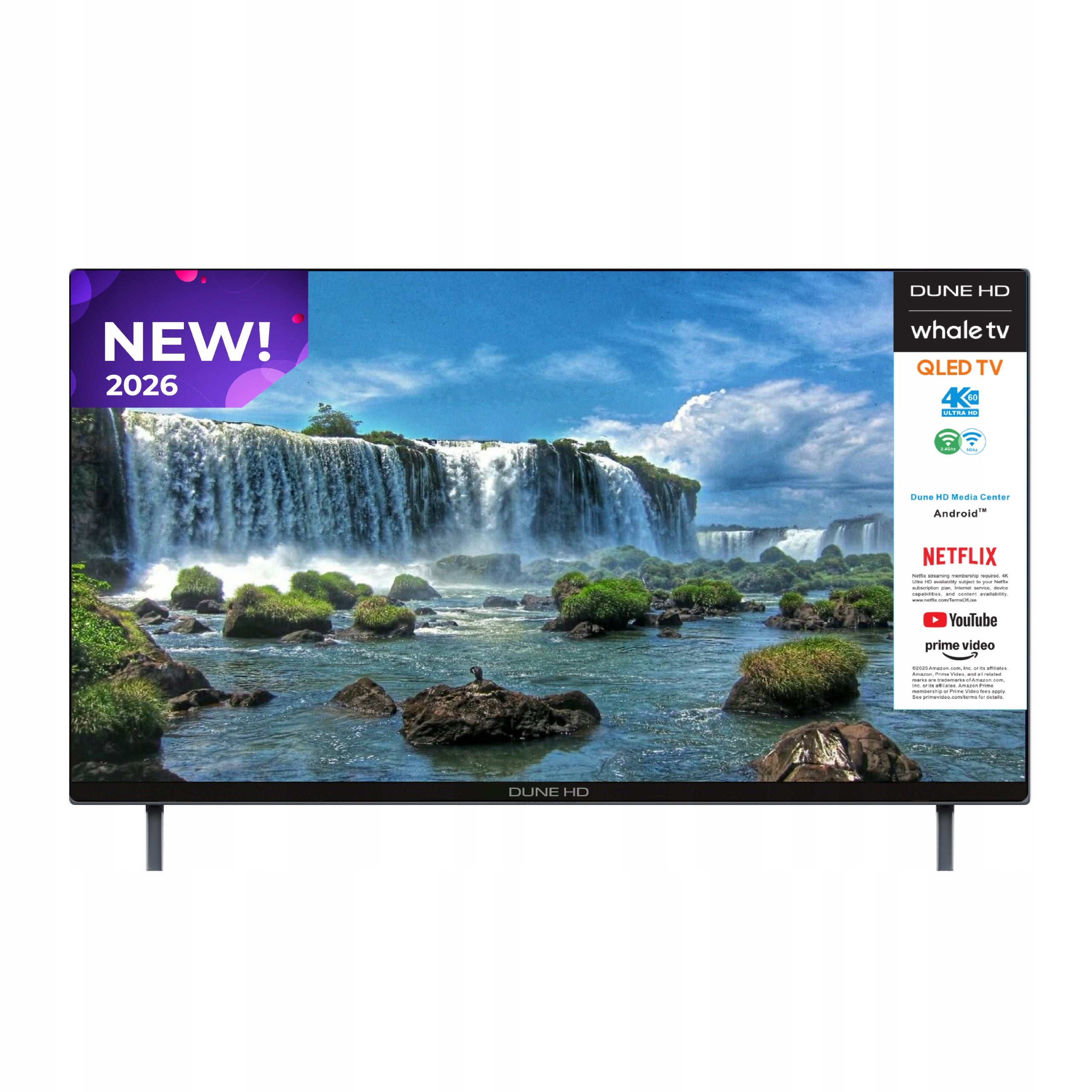 Telewizor Dune HD Smart TV QLED 4K UHD 43" HDR10+ Whale TV Android Dolby
