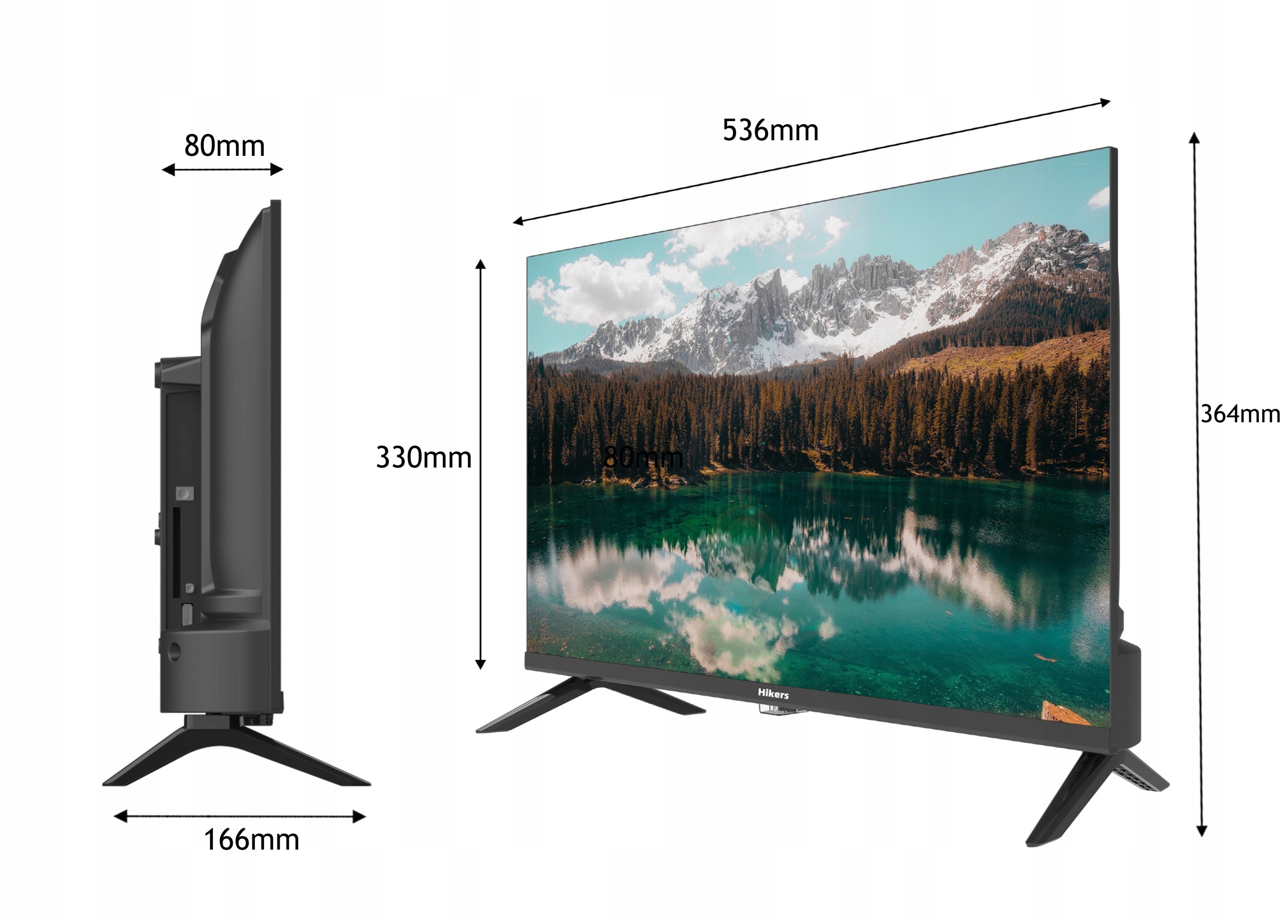 Telewizor Hikers 24" Smart TV LED 1366×768 HD Ready 3×HDMI 2×USB Whale OS Brand Hikers
