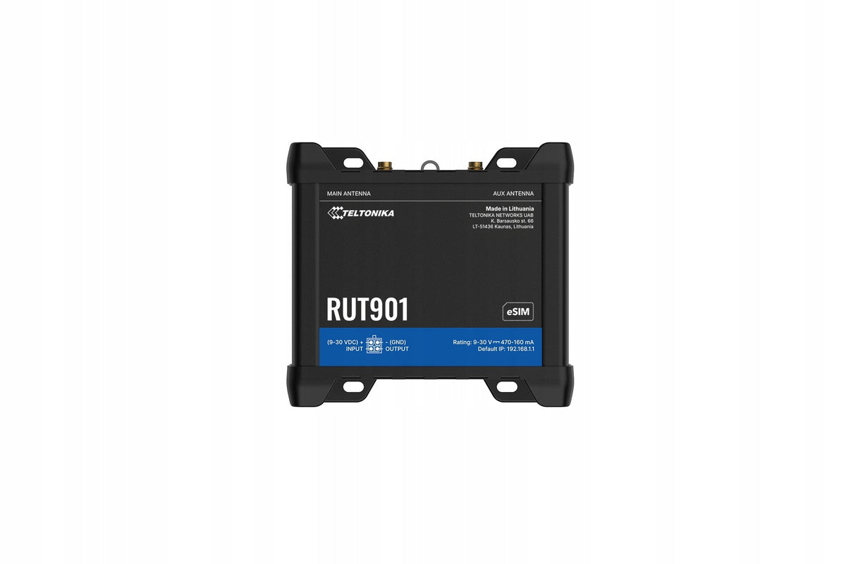 Teltonika RUT901 - industrial 4G LTE Cat 4 Dual SIM router with WiFi 4 and 4 after