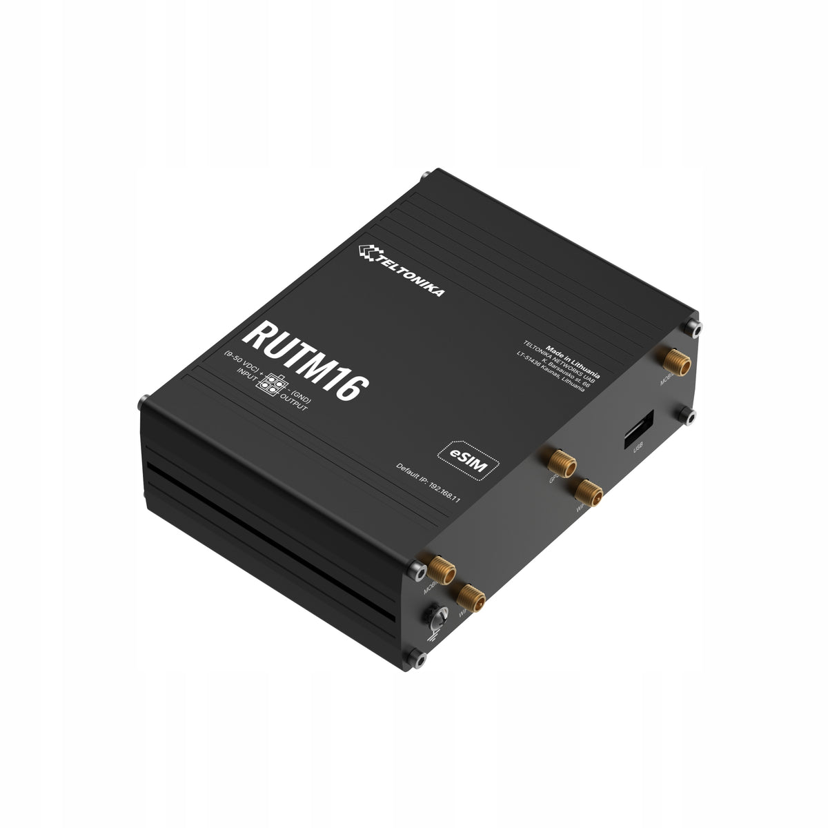 Teltonika RUTM16 Global LTE Cat6 Telit | Dual SIM+eSIM | 5×LAN | Mesh Wi-Fi