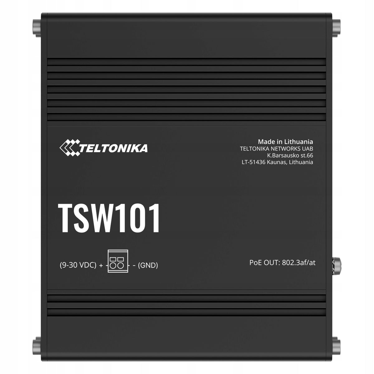 Teltonika TSW101 Switch - 5-Port Gigabit Ethernet, PoE+ Output (60W)