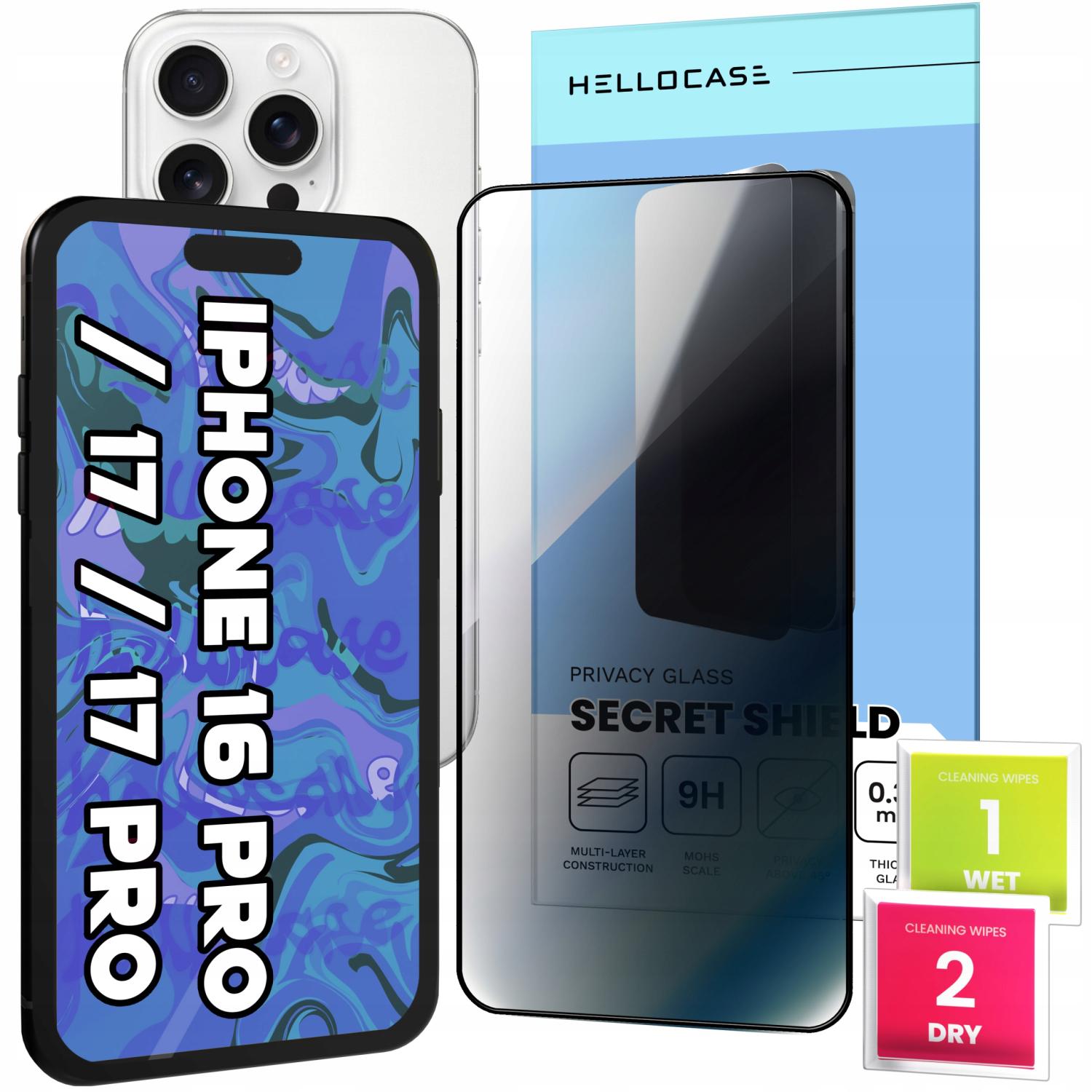 Tempered Glass For iPhone 16 Pro / 17 / 17 Pro (Anti-Spy, Protective)
