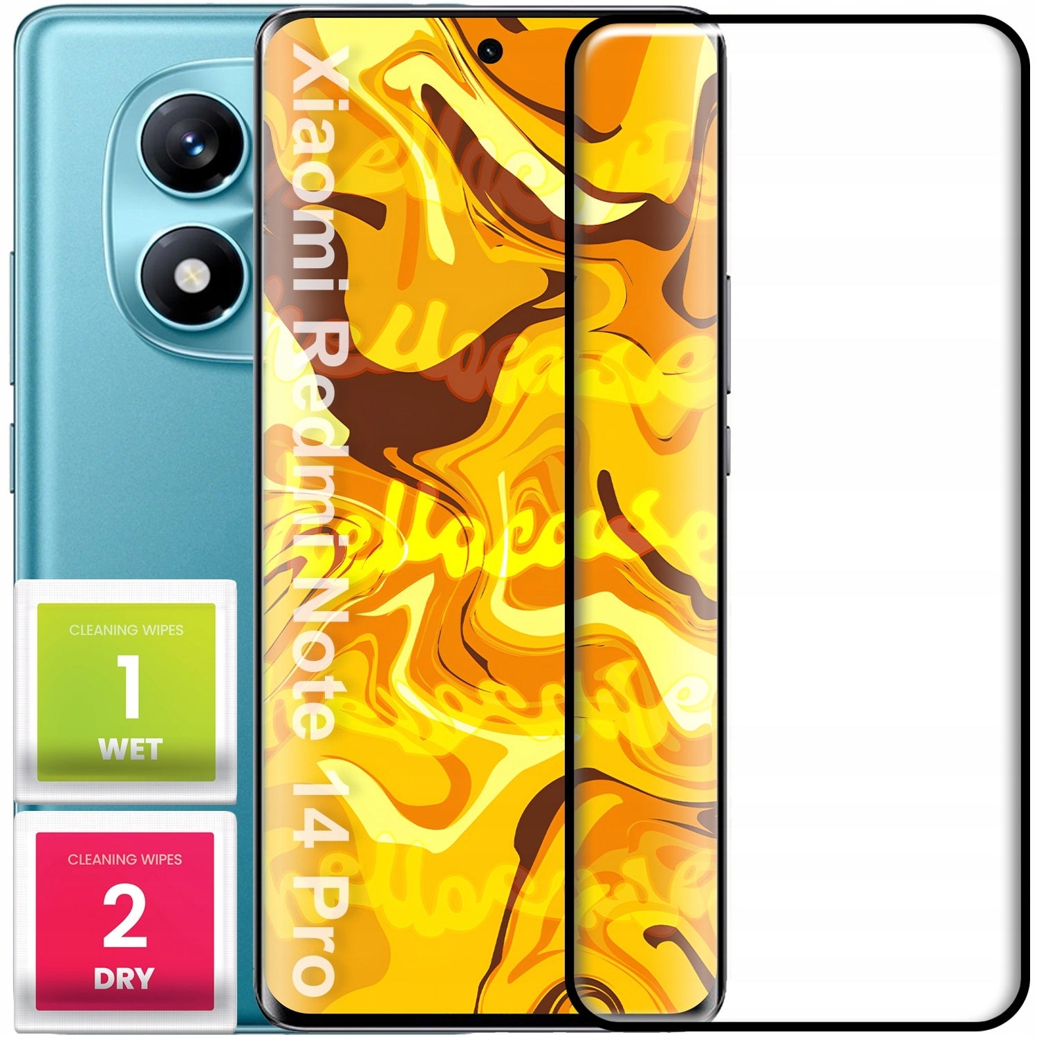 Tempered Glass for Xiaomi Redmi Note 14 Pro 4G/5G (Full 5D, Curved, 9H)