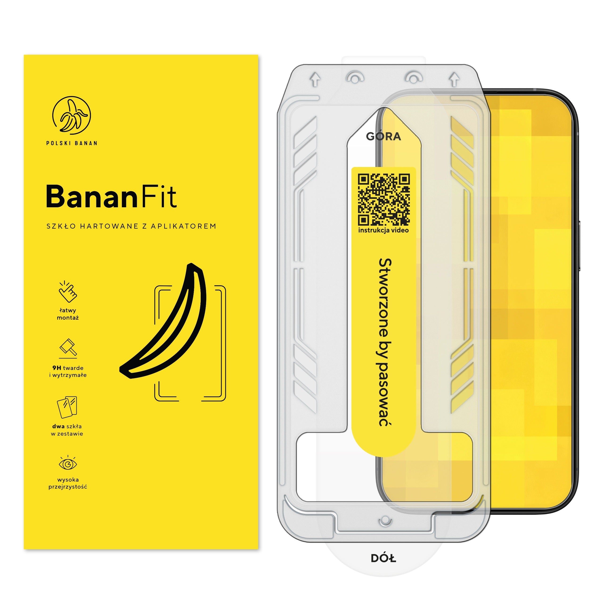 Tempered Glass with 9H BananFit Applicator for Apple iPhone 17 Manufacturer code szkiełko ochronne szybka szyba PB-BA-4610