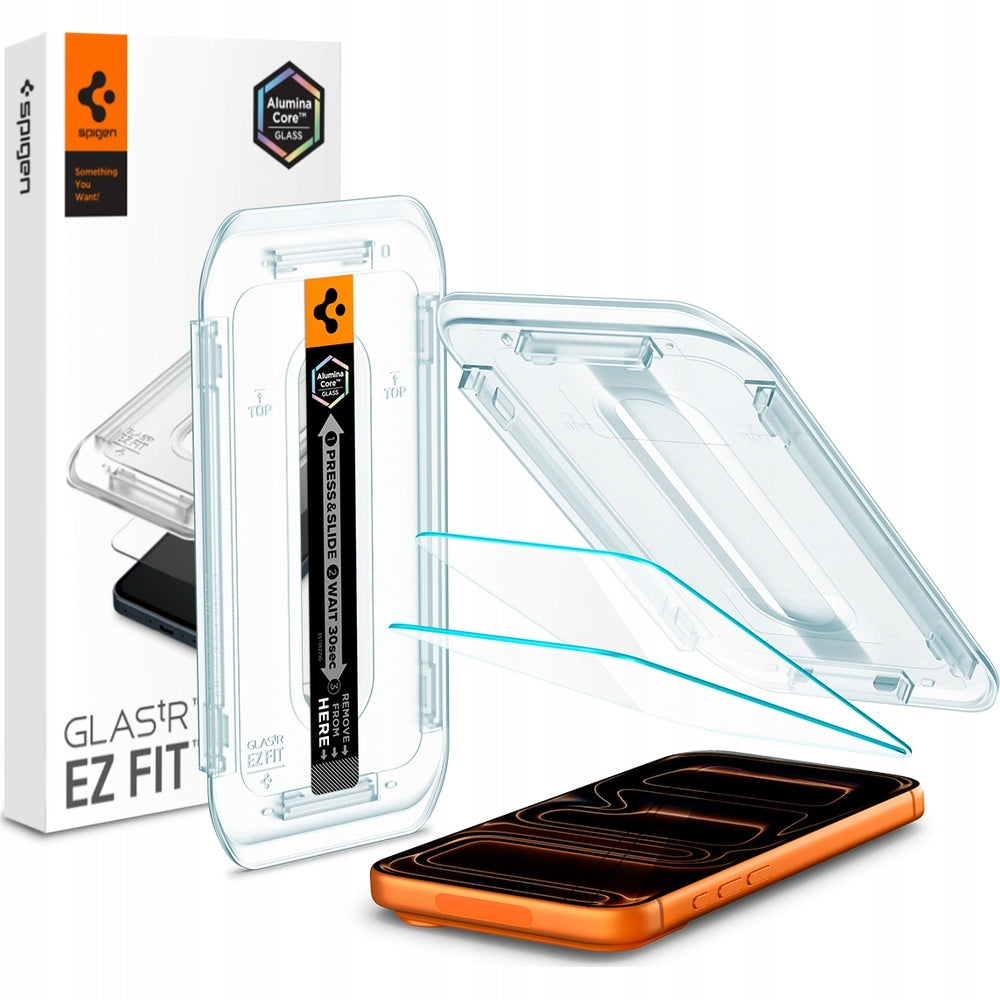 Tempered glass Spigen for iPhone 17 Pro Max, 9H for case with applicator 2Pack Fits model iPhone 16 Pro Max