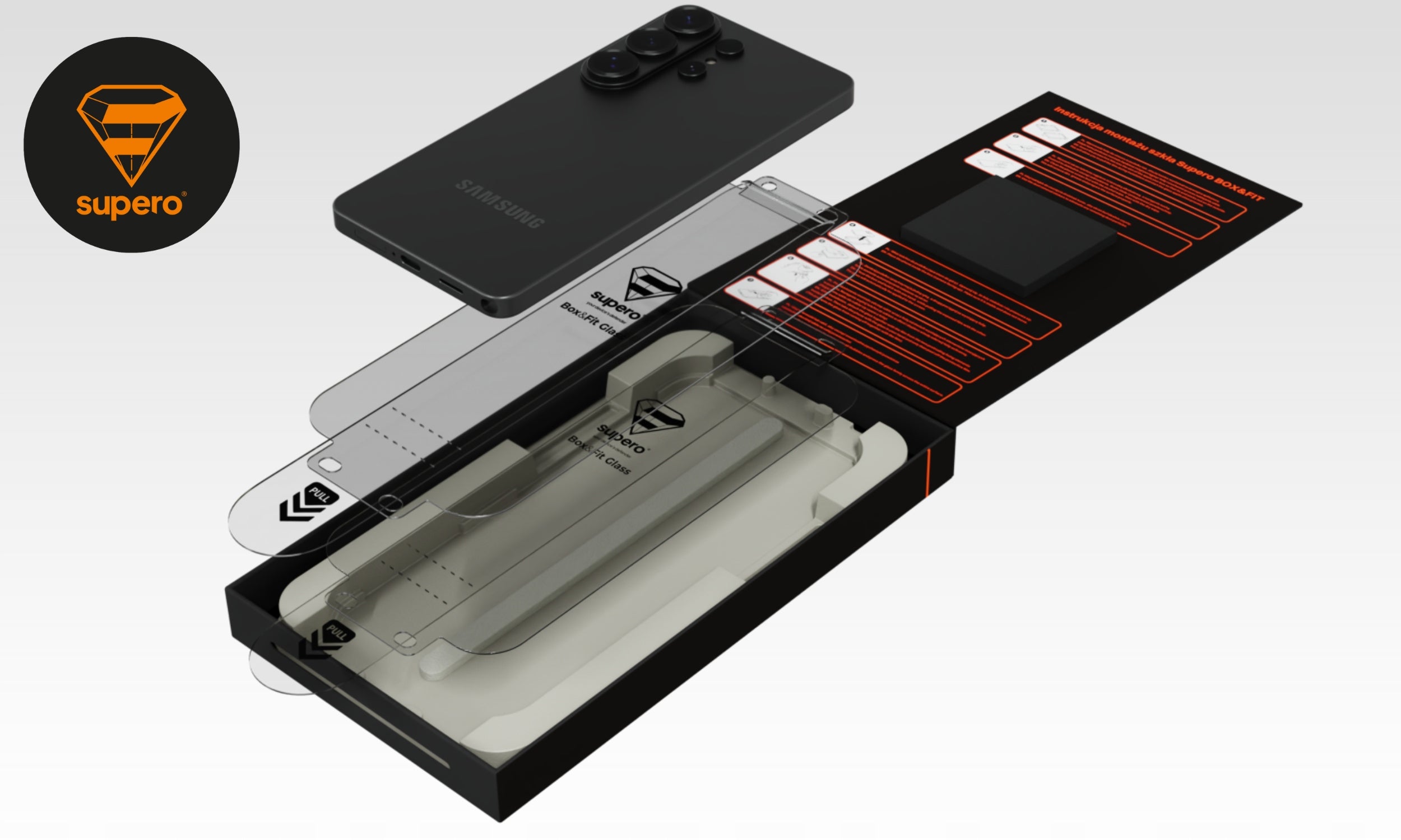 Tempered glass for Samsung Galaxy S26 Ultra, 2 pcs. protective 9H + applicator Packaging status original