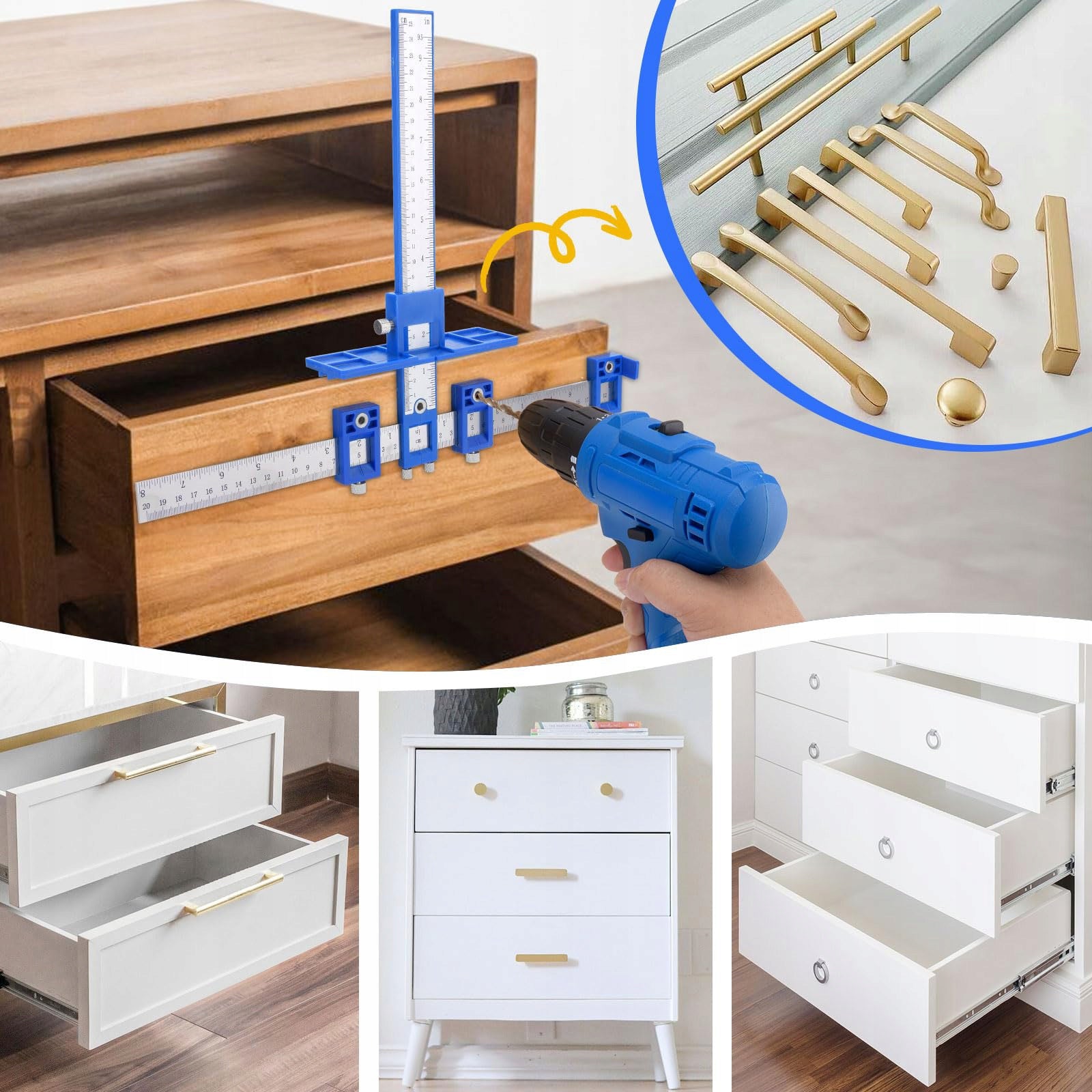 Template Tag Pattern for Drilling Under Handle Template for Drawers Fronts Brand no brand