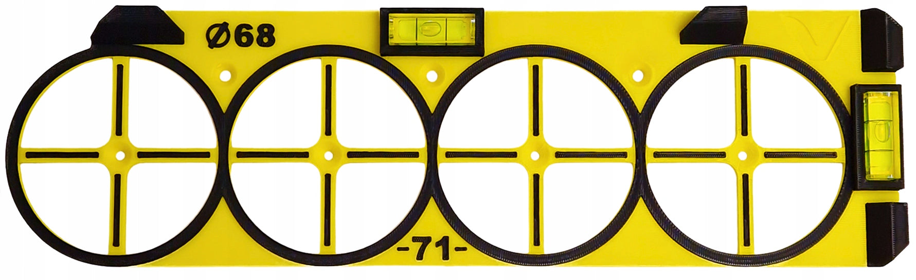 Template for dimensioning holes of electrical sockets stencil 4 pcs Packaging status original