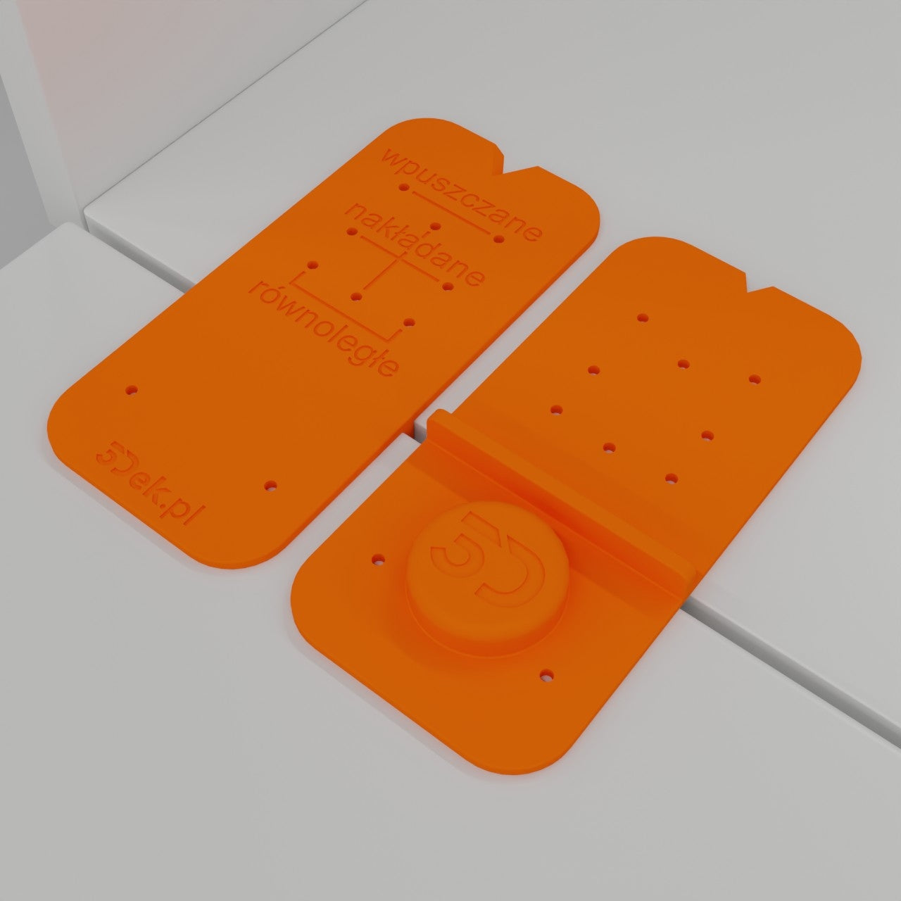 Template for furniture hinges – applied, recessed, parallel – eco Manufacturer code 3DEK