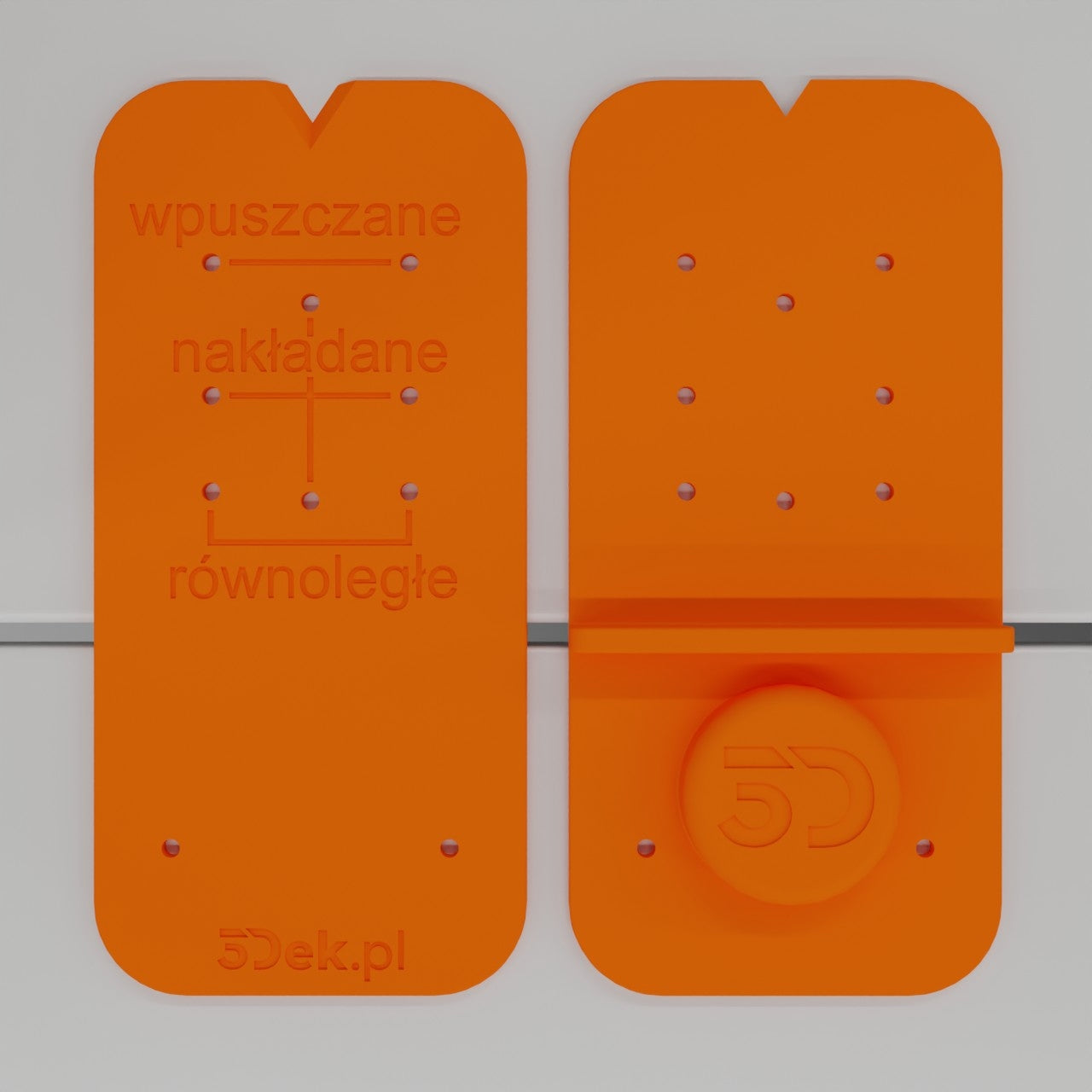 Template for furniture hinges – applied, recessed, parallel – eco