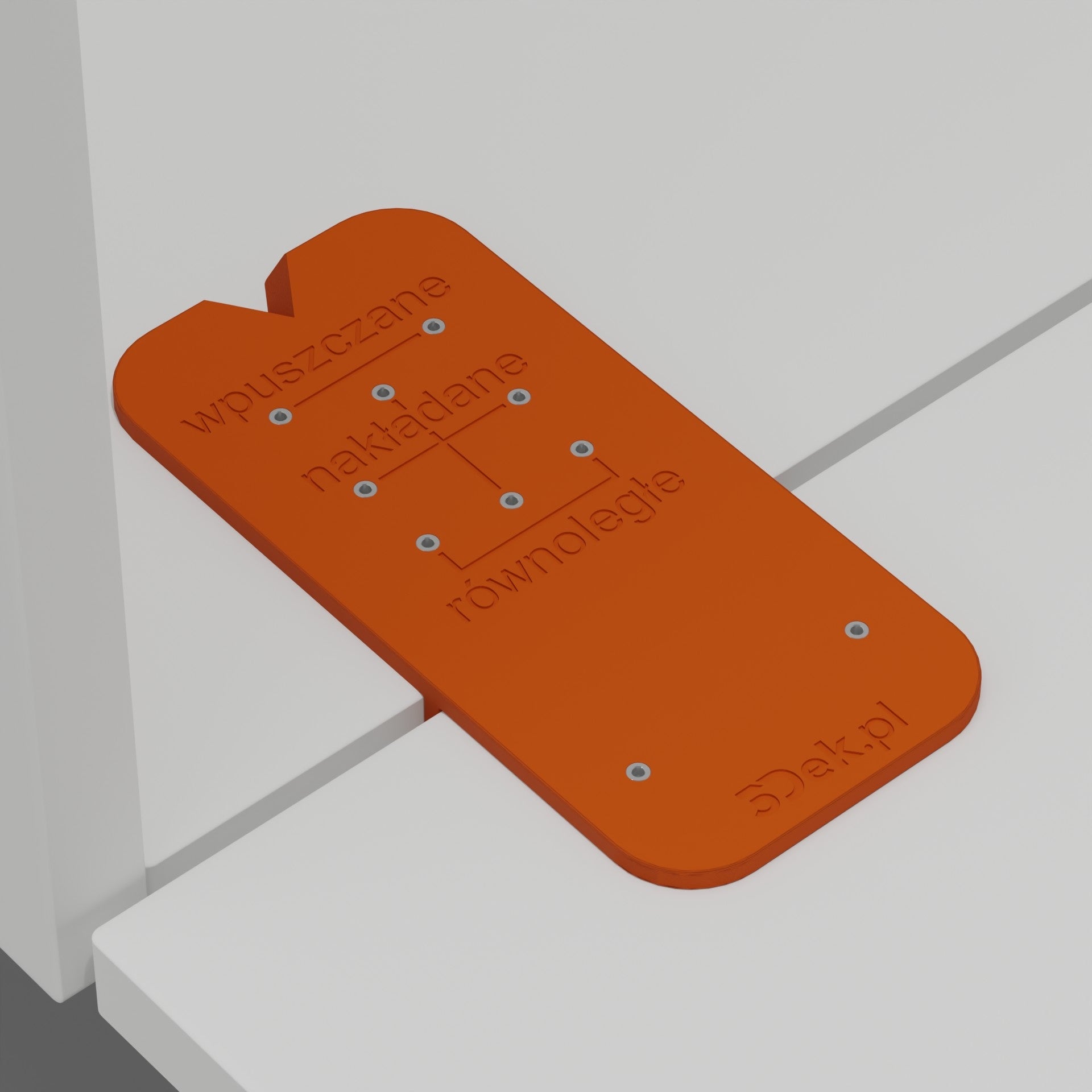 Template for parallel recessed hinges universal Manufacturer code 3DEK