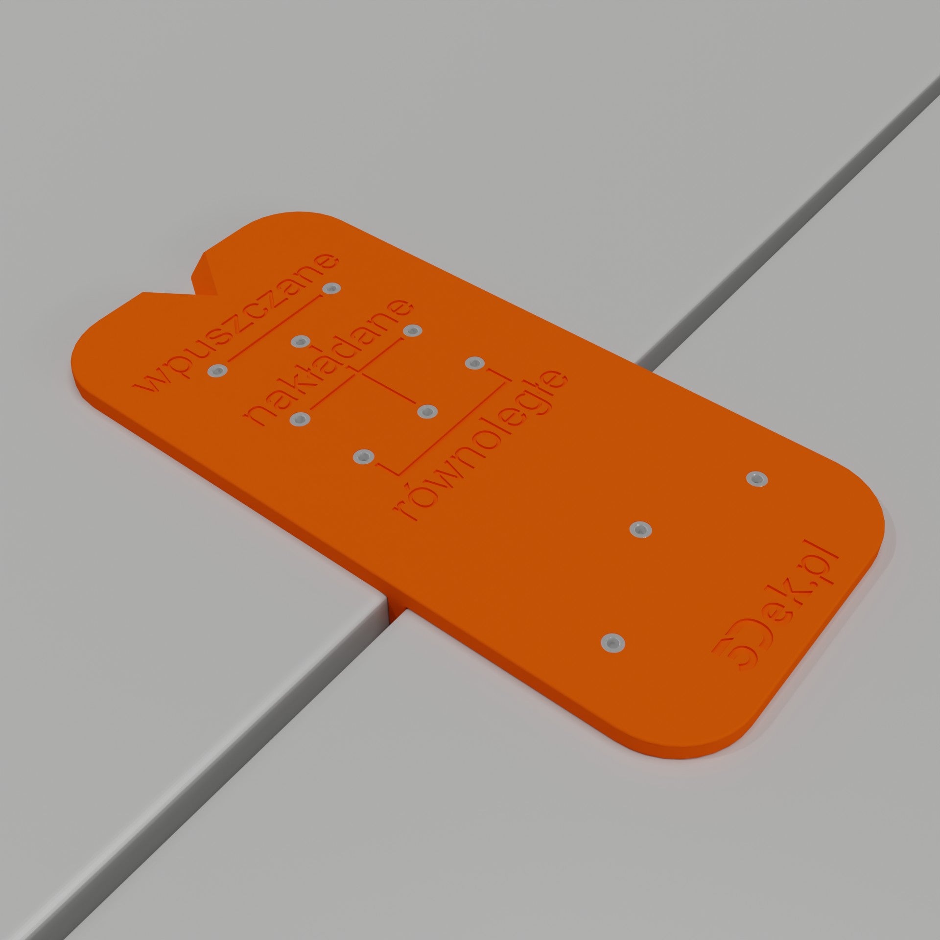 Template for recessed and parallel guide hinges Manufacturer code 3DEK