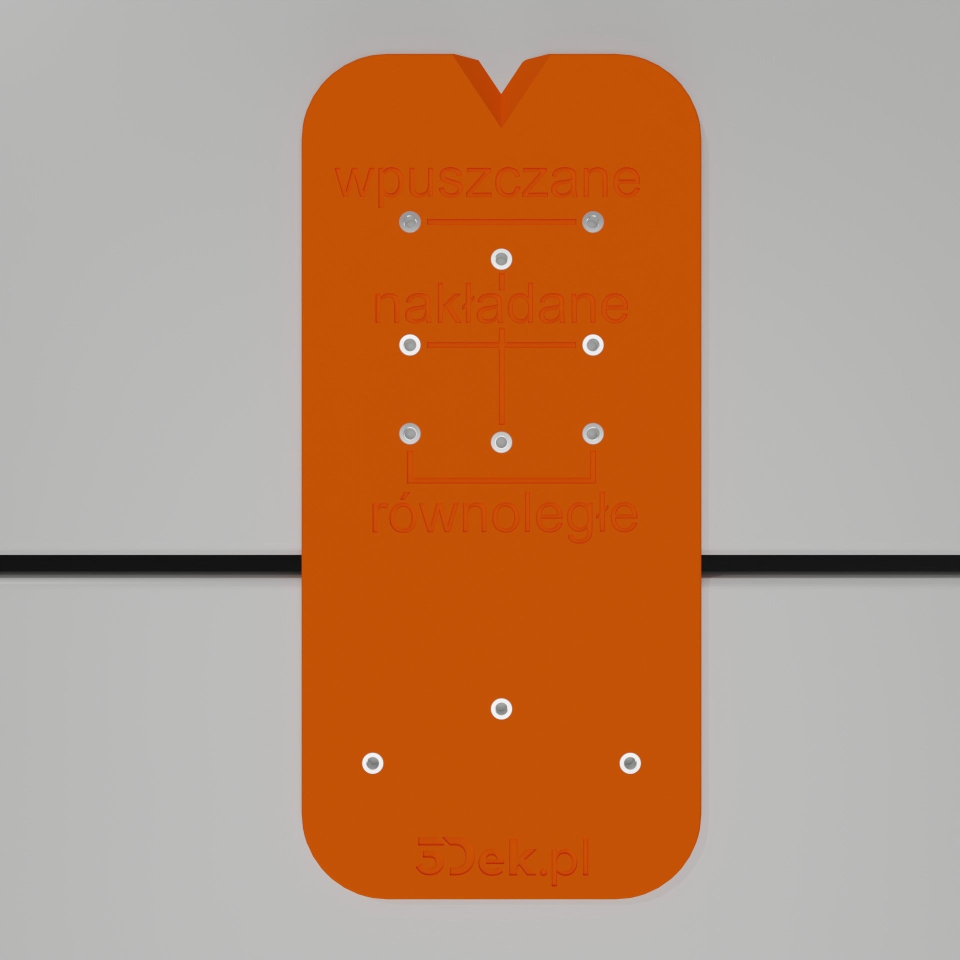 Template for recessed and parallel guide hinges