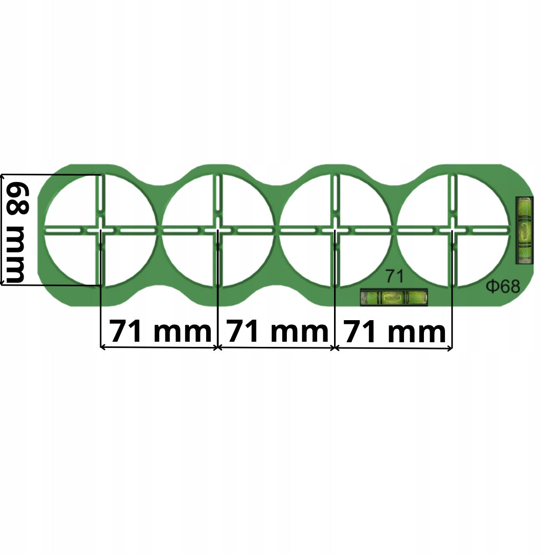 Template template for determining holes of electric cans 68/71 4 holes Brand no brand
