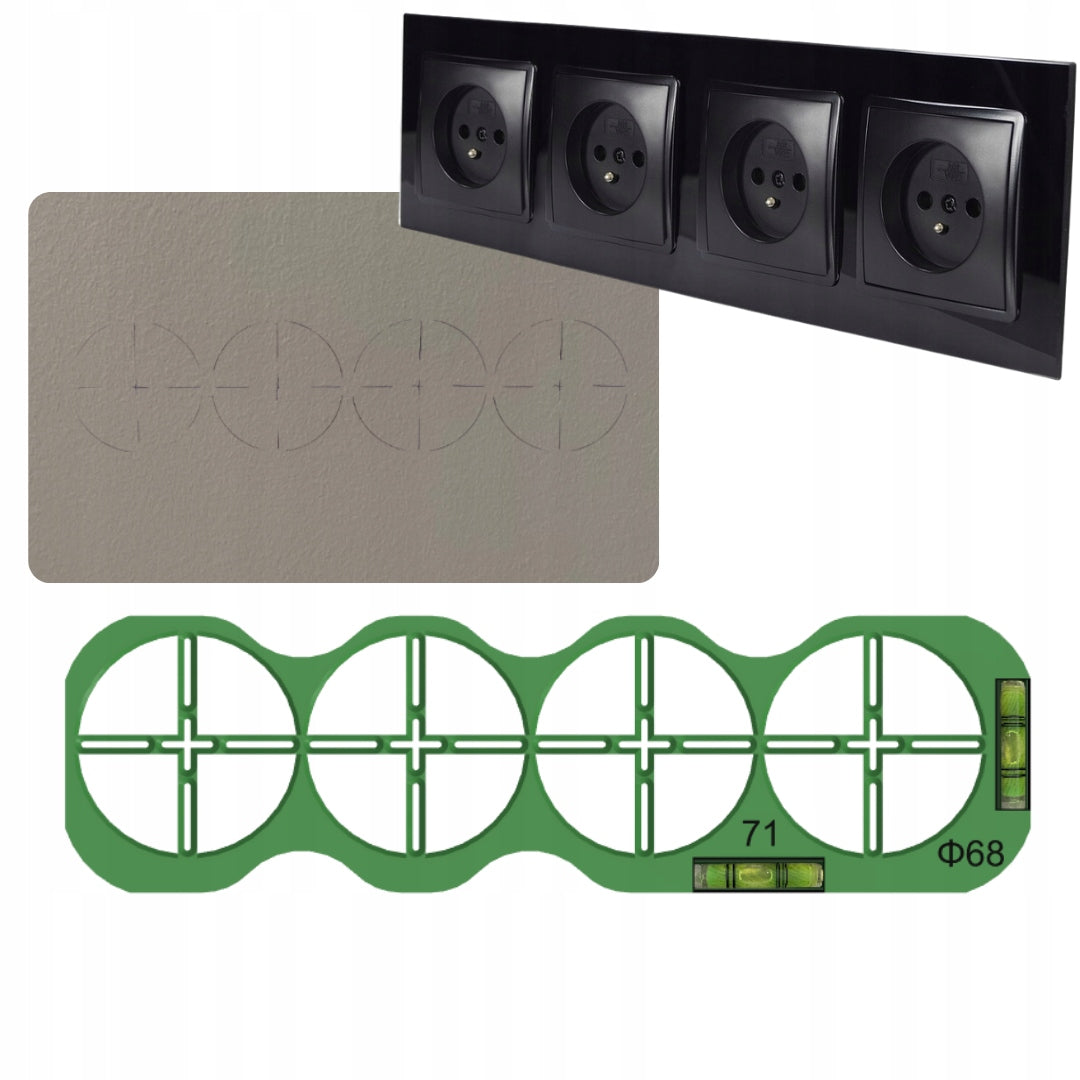 Template template for determining holes of electric cans 68/71 4 holes