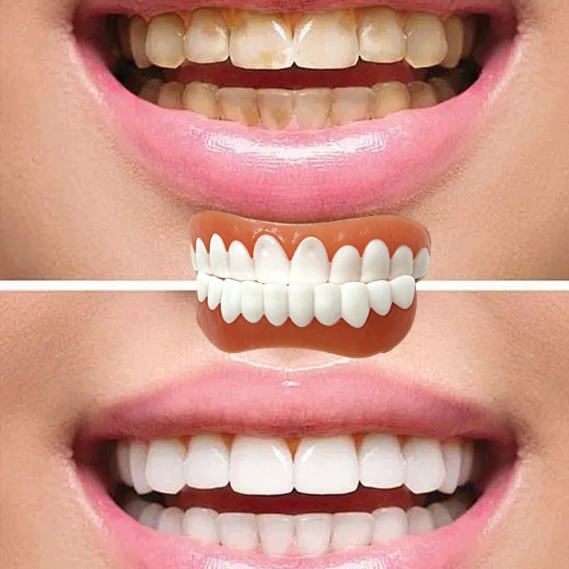 Temporary silicone prosthesis instant smile artificial teeth Manufacturer code Uxxu0022