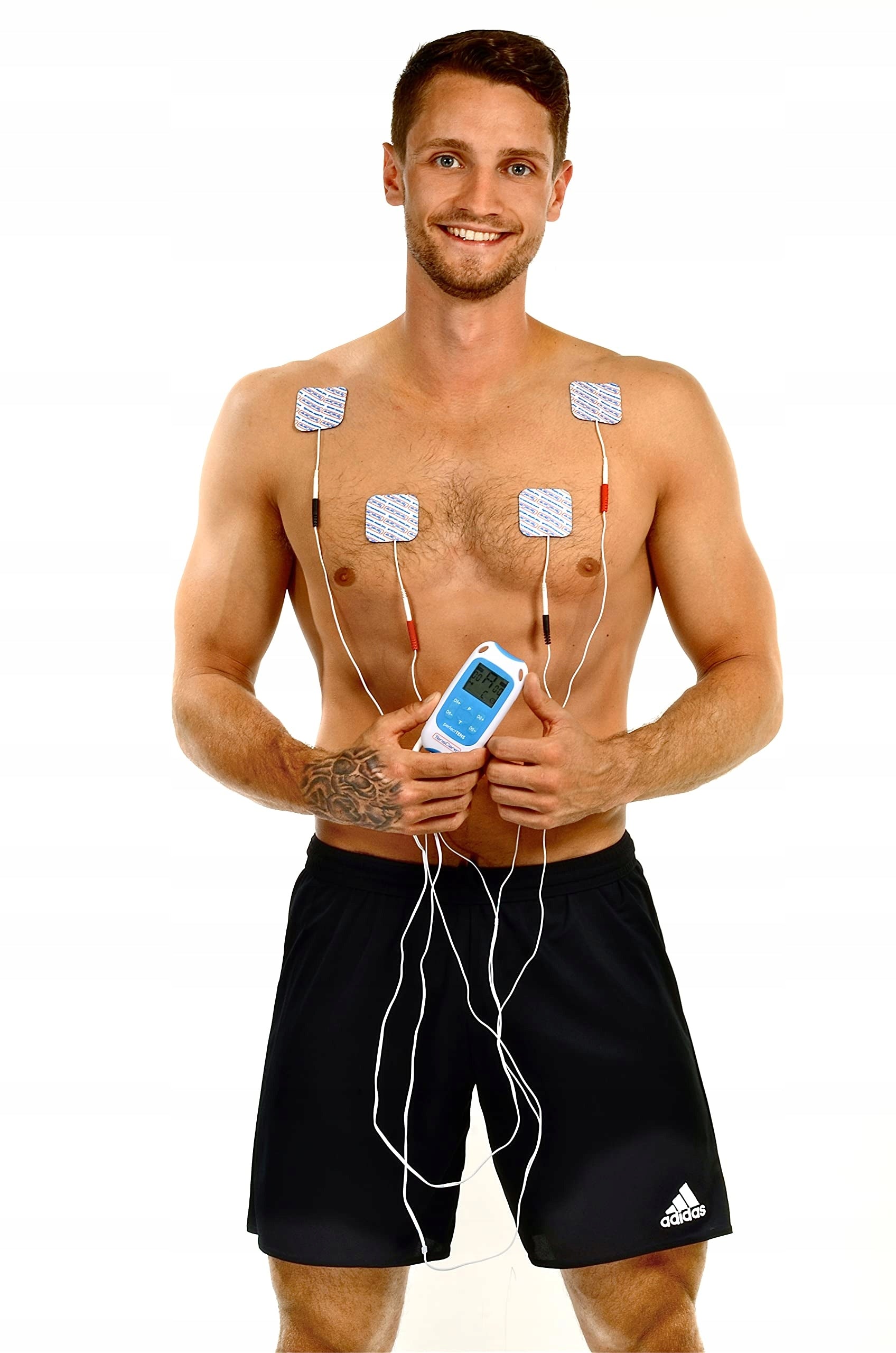 TensCare Perfect Tens electrostimulator 2 channels 4 electrodes Color white