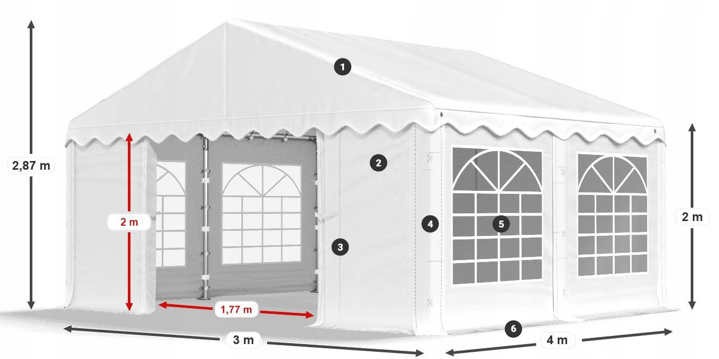Tent 3x4 Party Garden DAS 240 S VARIOUS COLORS Manufacturer Das Company