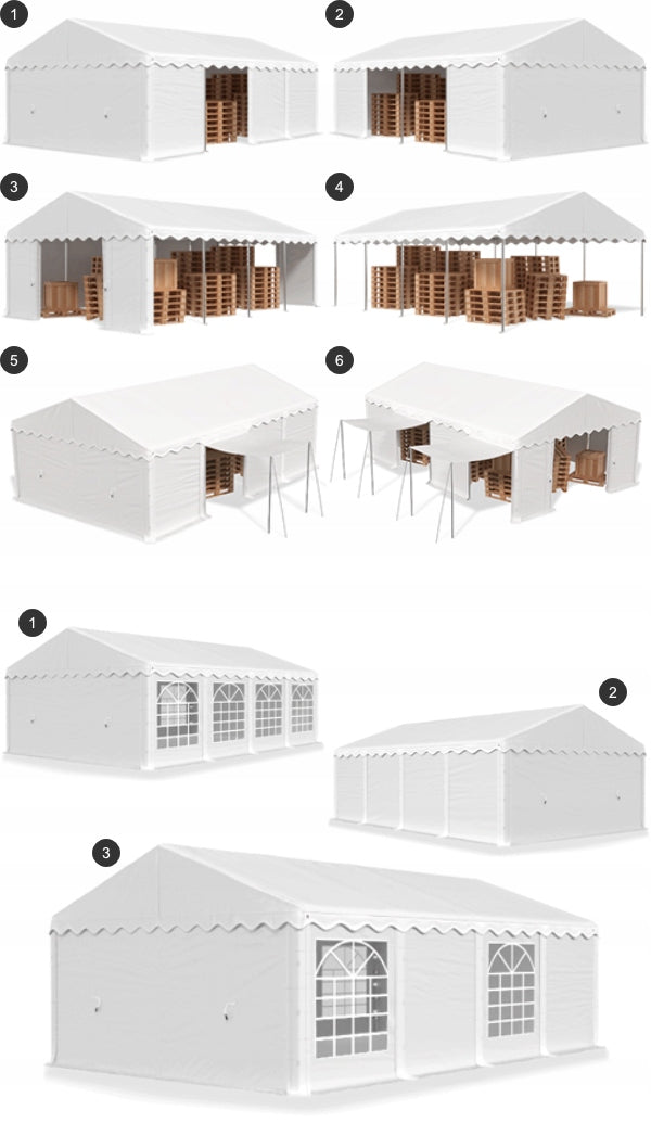 Tent 3x6 Warehouse Garage DAS 240 S VARIOUS COLORS Number of windows none
