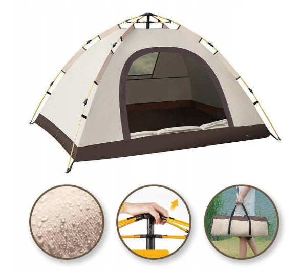 Tent 4-person tourist automatic window waterproof camping 200x200cm Packaging status original