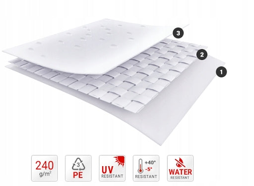 Tent 4x6 Party Garden DAS 240 S GREEN Length 6 m