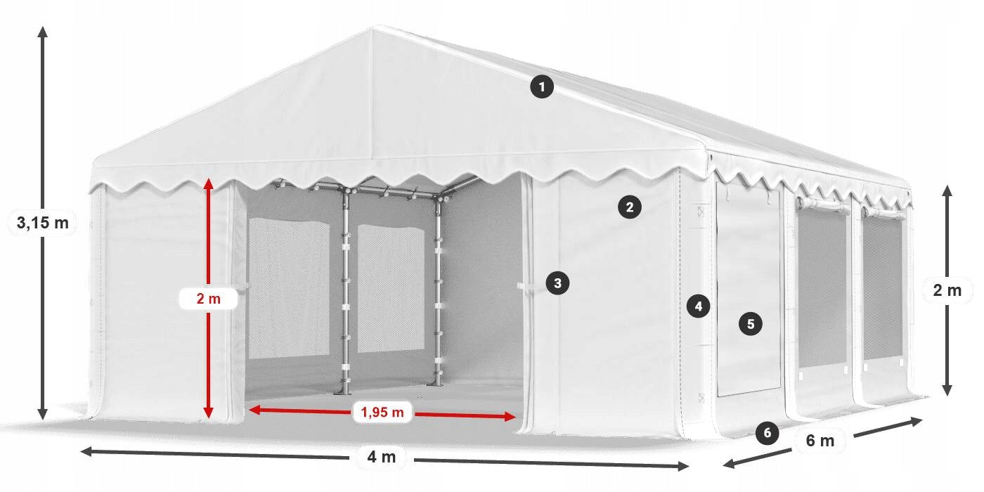 Tent 4x6 Party Warehouse DAS 240 S Manufacturer Das Company