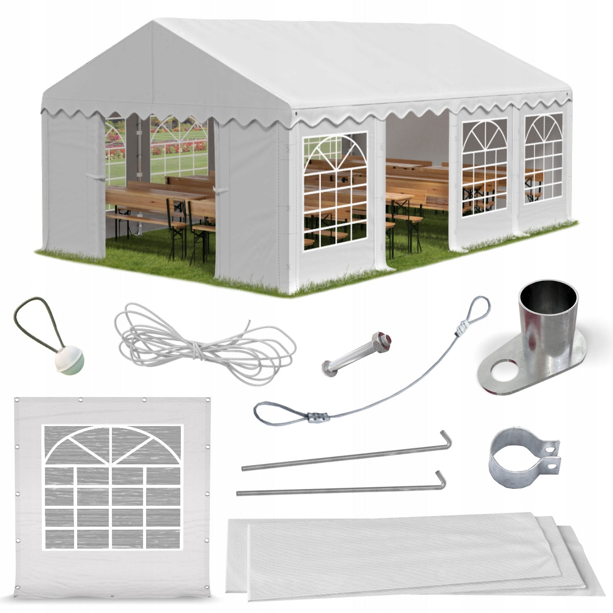 Tent 4x8 Party Garden DAS 240 S VARIOUS COLORS + FREEBIE GATE